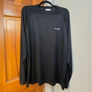 Columbia PFG Omni-Shade Men's Black Long Sleeve Fishing Shirt Sz XL